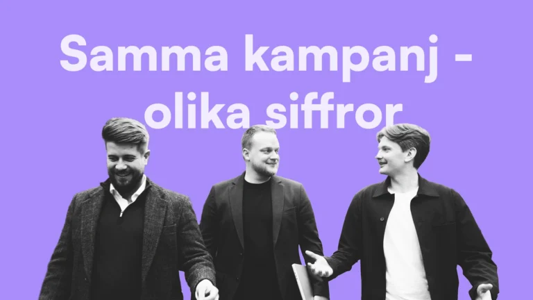 Click IT kollegor samtalar om samma kampanj - olika siffror